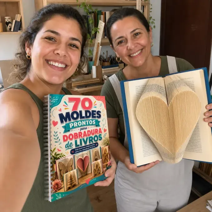 Apresentação do material de dobradura de livros